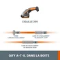 Set Sculpte-Haies / Cisaille sans fil 20V WORX - WG801E.91 sans batt. 4 lames