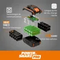 Lot de 2 batteries et 1 chargeur WORX Wa611
