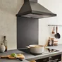 Fond de hotte verre noir satin 60 x 65 cm