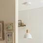 Suspension VENOSa E27 diam.  18 cm métaL bois blanc