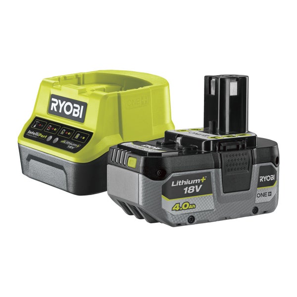 Lot d'1 batterie et d'1 chargeur RYOBI, 18 V, 4 Ah Rc18120-140xg lithium-ion