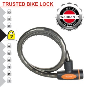 Câble antivol MASTER LOCK, L.1 m x diam.18 mm