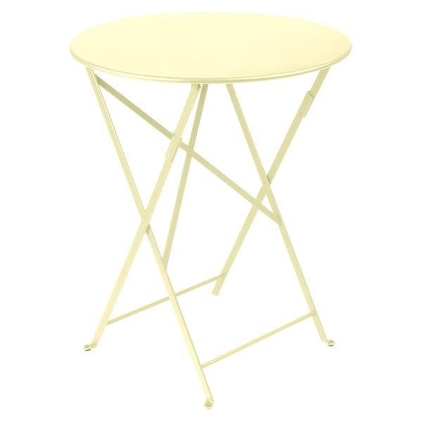 Table de jardin ronde, Bistro FERMOB, diam. 60 cm, citron givré