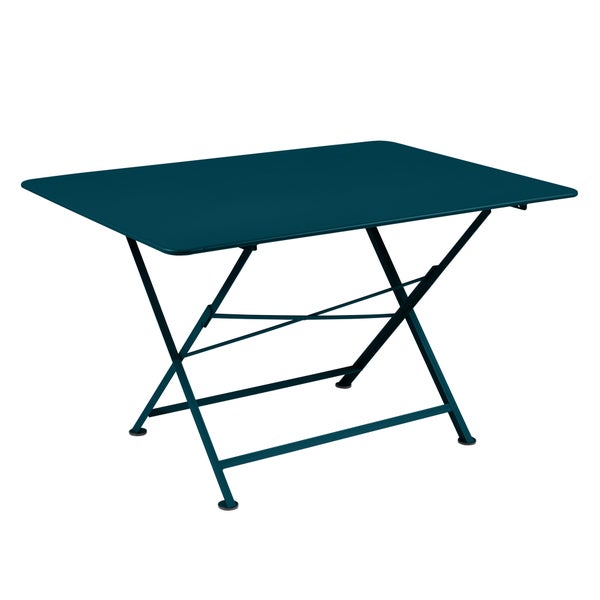 Table de jardin rectangulaire, FERMOB Cargo, 6 personnes, bleu acapulco