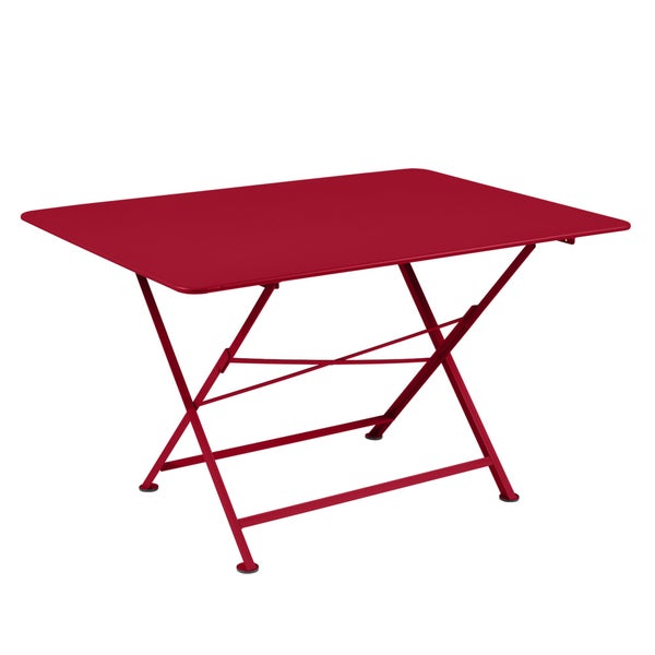 Table de jardin rectangulaire, FERMOB Cargo, 6 personnes, rouge