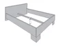 Pied de lit carré HETTICH, acier blanc, hauteur reglable de 24 à 26.5 cm