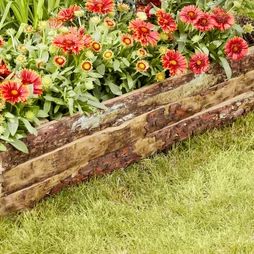 Bordure grande à planter bois naturel, H.36 x L.75 cm