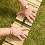 Bordure droite à planter bois naturel, H.15 x L.119.4 cm