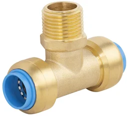 Te automatique laiton M 15 x 21 pour pour tube en cuivre / pour tube en per