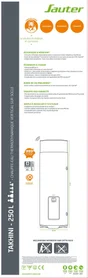 Chauffe-eau thermodynamique, SAUTER Takhini, 250 litres