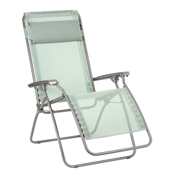 Relax de jardin en acier R clip LAFUMA MOBILIER Batyline, vert tilleul