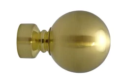 Lot de 2 embouts Boule, doré mat, pour tringle à rideau Diam.28 mm INSPIRE