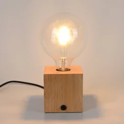 Lampe  BOKKEN E27 H10, E27 bois, INSPIRE