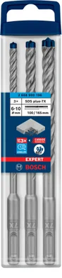 Coffret 3 forets beton sds plus 7X EXPERT 6/8/10mm BOSCH Sds plus-7x