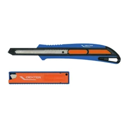 Cutter 9mm rétractable DEXTER + 3 lames de rechange