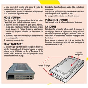 Piège à souris multi-captures, jusqu’à 10 souris