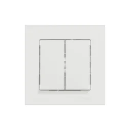 Double interrupteur va-et-vient complet Miluz, SCHNEIDER ELECTRIC, blanc