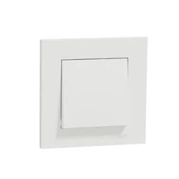 Poussoir complet Miluz, SCHNEIDER ELECTRIC, blanc