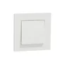 Poussoir complet Miluz, SCHNEIDER ELECTRIC, blanc