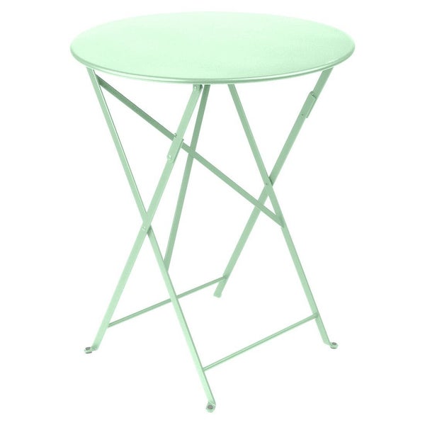 Table de jardin FERMOB ronde 2 personnes vert opaline