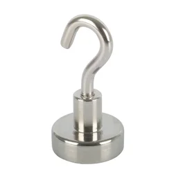 Crochet aimant, SUKI, diam.25 mm, argent