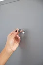 Crochet aimant, SUKI, diam. 36 mm, argent