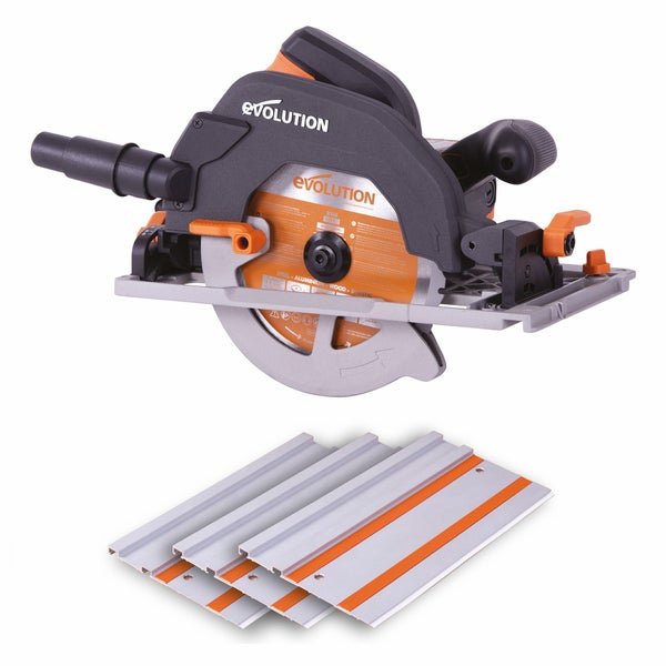 Scie circulaire filaire EVOLUTION, 185 mm, Rail 1020 mm