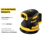Ponceuse excentrique brushless (longévité et performance) DEWALT Dcw210nt-xj 18 V 5 Ah