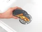 Tamis fond d'évier silicone, aspect gomme, gris