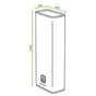 Chauffe-eau électrique plat horizontal/vertical SAUTER Guelma connecté 80l blanc