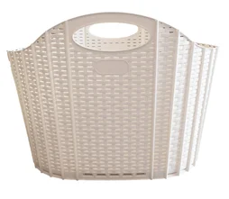 Panier à linge en polypropylène Cottage ,SENSEA, 40L l.54 X H.39 X P.37.5 cm beige