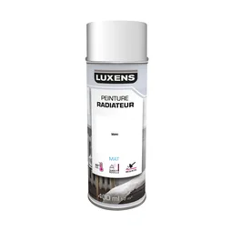 Peinture aérosol Radiateur LUXENS blanc mat 400 ml