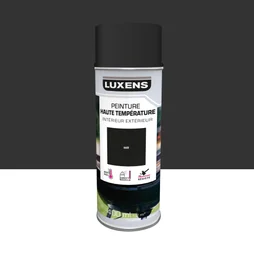 Peinture aérosol Haute température LUXENS noir mat 400 ml