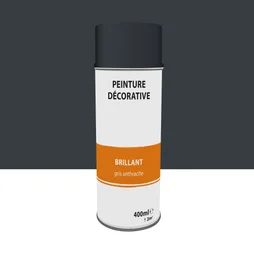 Peinture aérosol gris anthracite brillant 400 ml