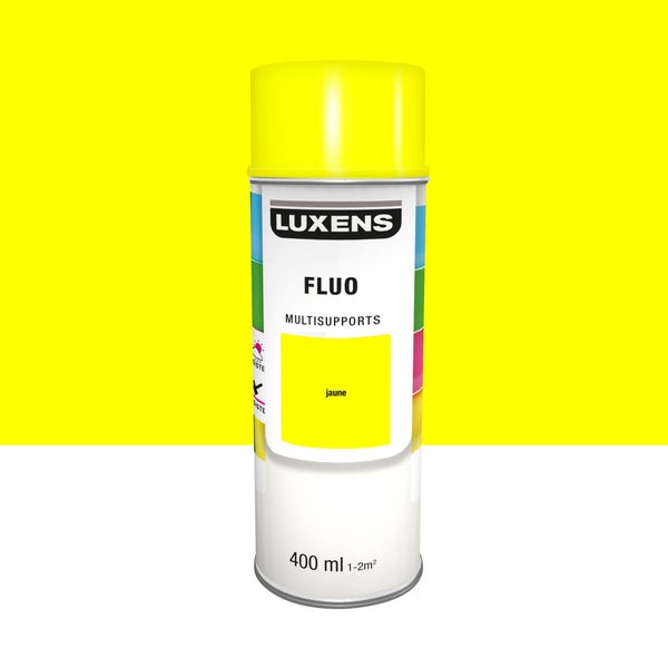 Peinture aérosol LUXENS jaune fluorescent 400 ml