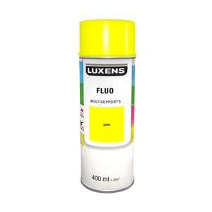 Peinture aérosol LUXENS jaune fluorescent 400 ml