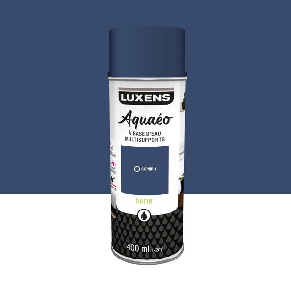 Peinture aérosol Aquaeo LUXENS saphir 1 satiné 400 ml