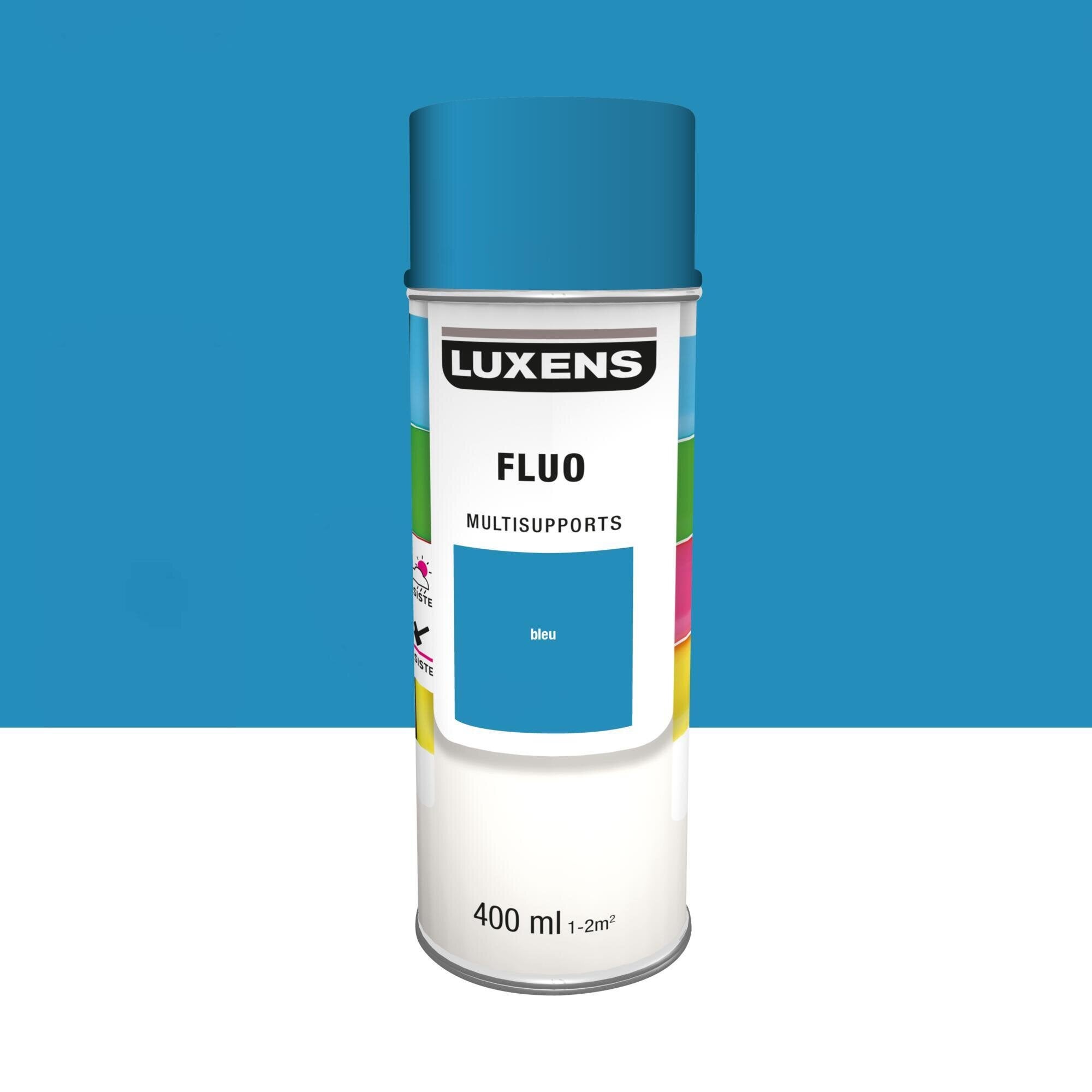 Peinture aérosol LUXENS bleu fluorescent 400 ml