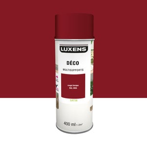 Peinture aérosol Multisupports LUXENS rouge basque ral 3004 satiné 400 ml