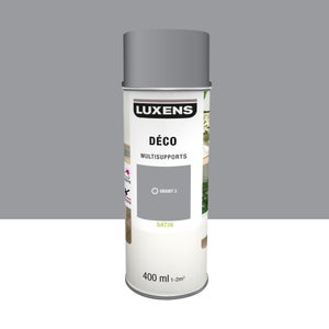 Peinture aérosol Multisupports LUXENS granit 3 satiné 400 ml