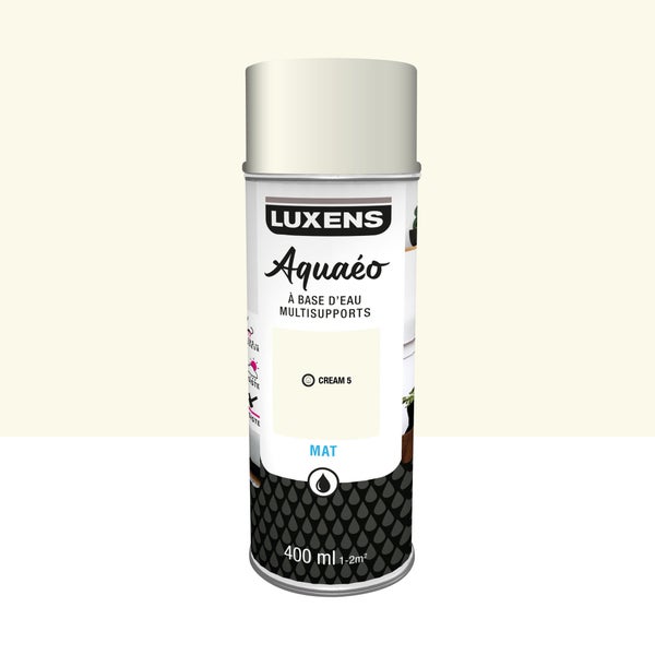 Peinture aérosol Aquaeo LUXENS cream 5 mat 400 ml