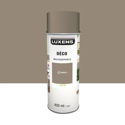 Bombe de peinture Multisupports LUXENS trench 3 satiné 400 ml