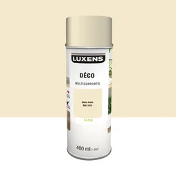Peinture aérosol Multisupports LUXENS blanc ivoire ral 1013 satiné 400 ml