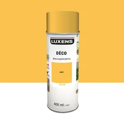 Peinture aerosol LUXENS jaune canola satine 400 ml