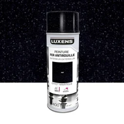 Peinture aérosol Fer antirouille LUXENS noir martelé 400 ml