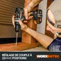 Perceuse visseuse à percussion sans fil WORX, 20 V 2 Ah, 2 batteries WT350.1 +30 accessoires
