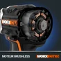 Perceuse visseuse à percussion sans fil WORX, 20 V 2 Ah, 2 batteries WT350.1 +30 accessoires