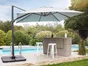 Parasol déporté carré DCB GARDEN Sevilla, L.250 x l.250 cm, gris