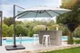 Parasol déporté carré DCB GARDEN Sevilla, L.250 x l.250 cm, gris