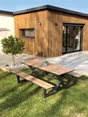 Table rectangulaire DCB GARDEN Vancouver, 8 personnes, gris/argent